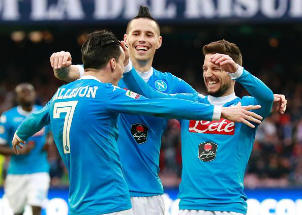 Callejon Mertens Hamsik ©Getty Images