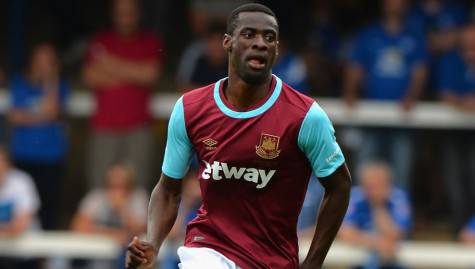 PETERBOROUGH, ENGLAND - JULY 11: Pedro Obiang of West Ham United during the Pre Season Friendly match between Peterborough United and West Ham United at London Road Stadium on July 11, 2015 in Peterborough, England. (Photo by Tony Marshall/Getty Images)