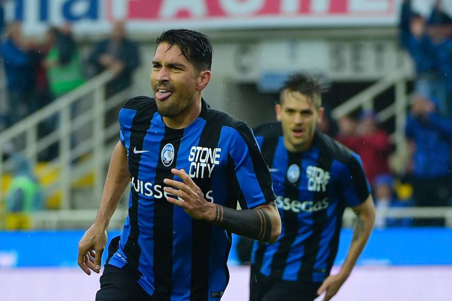 Borriello gol in Atalanta-Roma