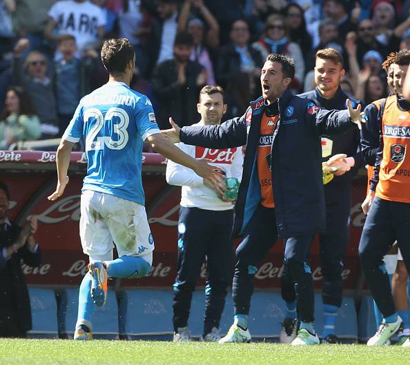 Gabbiadini gol in Napoli-Verona