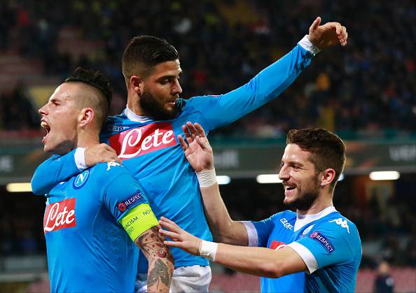 Marek Hamsik, Lorenzo Insigne e Dries Mertens