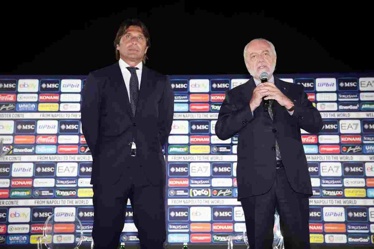 Napoli, incontro De Laurentiis-Conte: succede di tutto