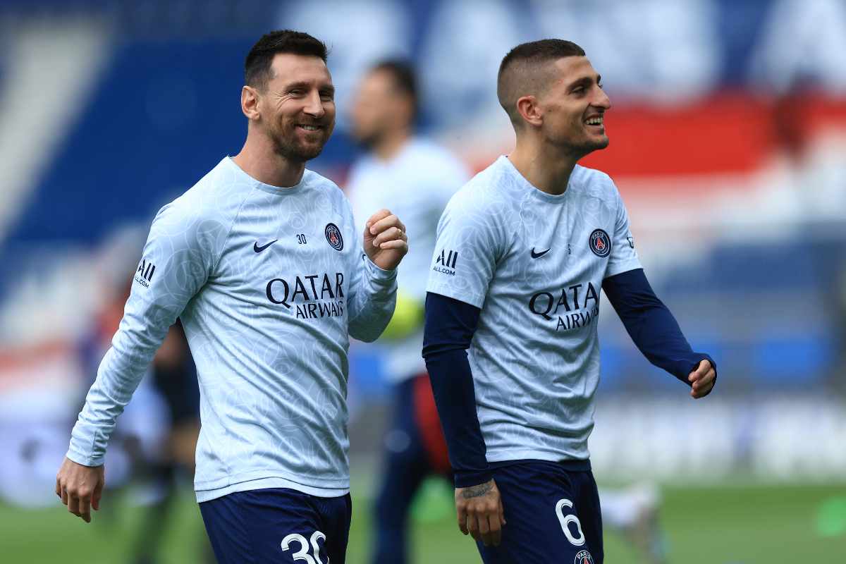 Verratti con Messi