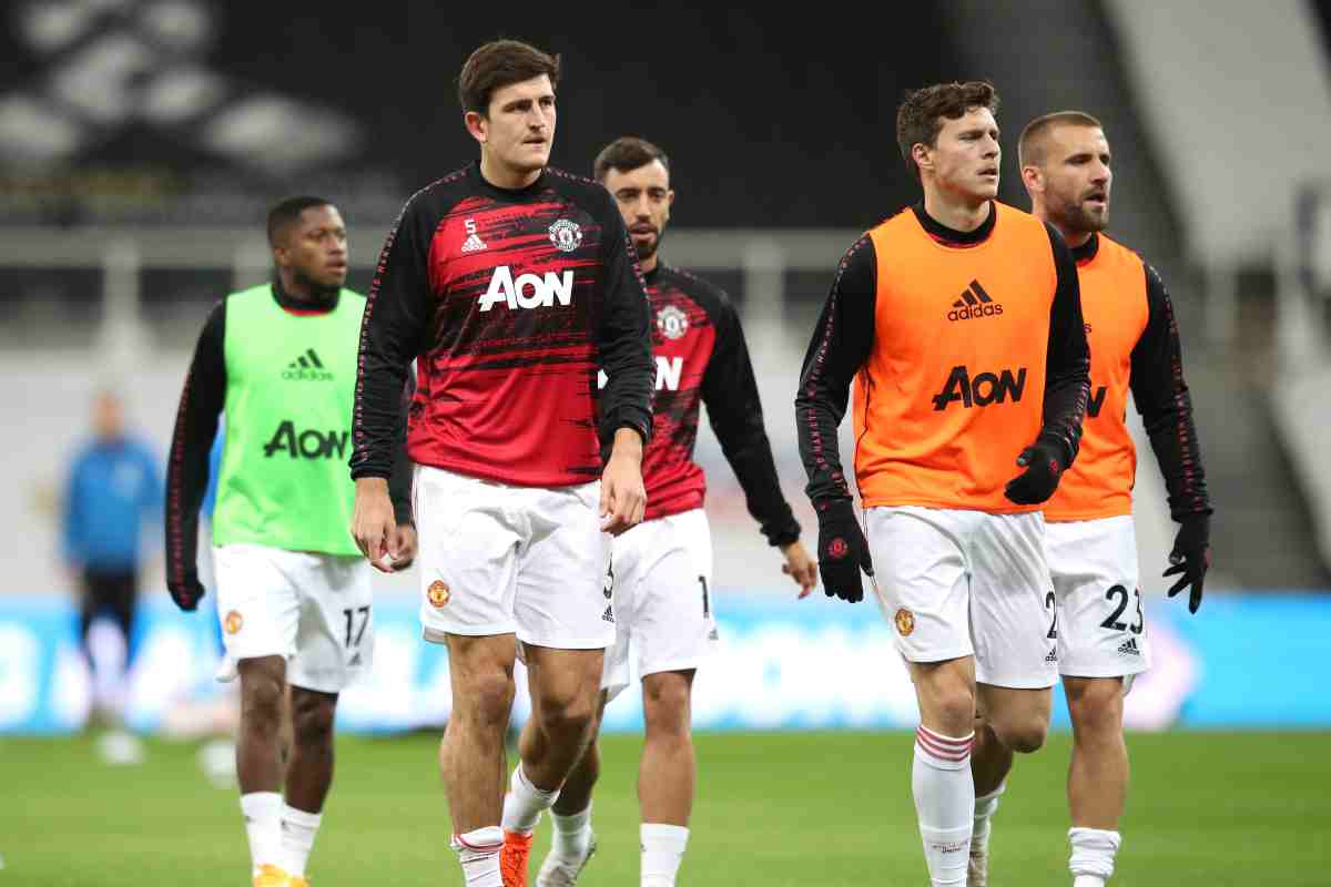 Lindelof e Maguire durante un allenamento