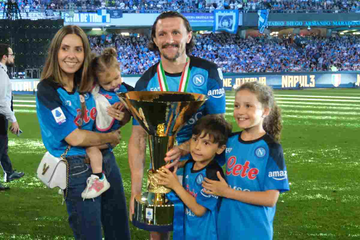 Mario Rui con la famiglia