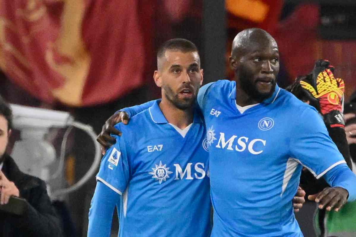 Spinazzola con Lukaku esultanza