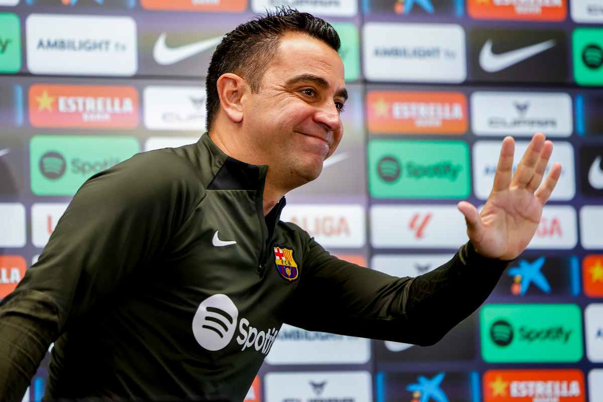 Xavi in conferenza